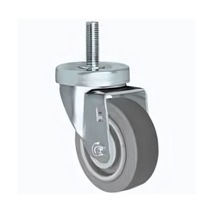 3" x 1-1/4" Gray Polyurethane Threaded Stem Caster – 200 lb
