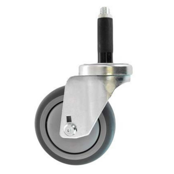 3 x 1-1/4 Gray Non-Marking Swivel Expanding Adapter Caster with Ball Bearing, 200 lbs Capacity - P12S-PRP030B-SX: Enhance Mobility and Protect Floors Blickle