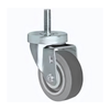 Gray Non-Marking Swivel Threaded Caster P12S-PRP035B-ST1 | 3.5 inch Polyurethane Wheel with Ball Bearing, 250 lbs Load Capacity - Ideal for Industrial and Home Use