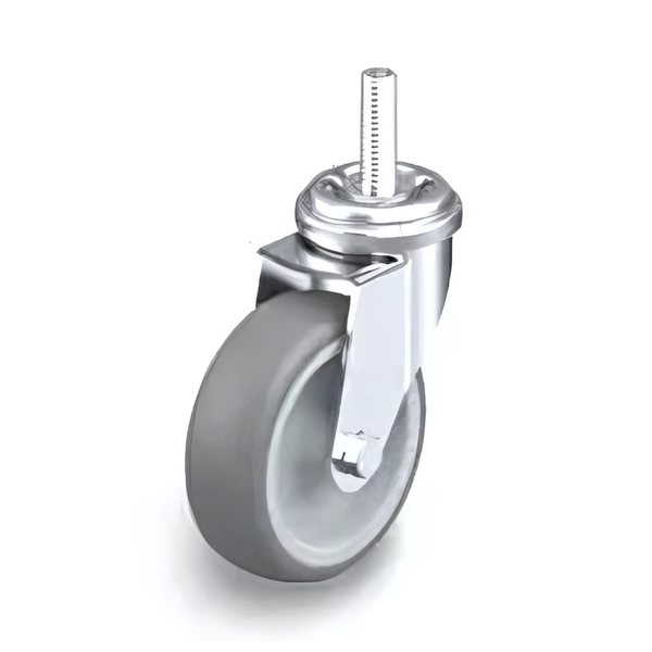 P12S-PRP040B-SX 4 x 1-1/4 Gray Non-Marking Swivel Expanding Adapter Caster - High Load Capacity of 300 lbs for Superior Mobility and Performance Blickle