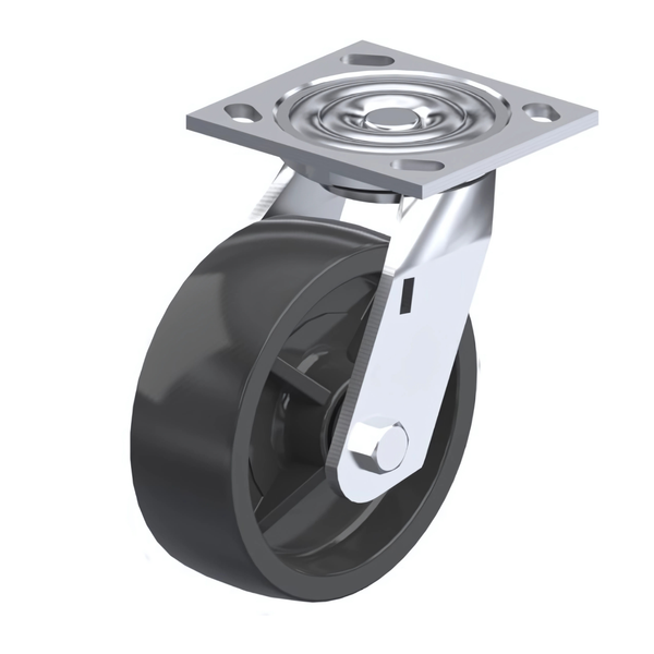 High-Capacity 8x2" Swivel Caster - P21S-UP080R-14 | 1000 lbs Load Urethane on Polypropylene Blickle