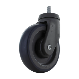 P&H 5" x 1.25" Soft Rubber Swivel Caster – 200 lb