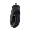 5 Inch x 1.25 Inch Shopping Cart Caster - Soft Rubber Gray Wheel | 200 lbs Capacity Swivel CasterHQ
