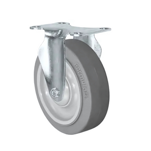 4" x 1-1/4" TPR Rigid Caster 3-5/8" x 2-1/2" Plate Ball Bearing – 275 lb
