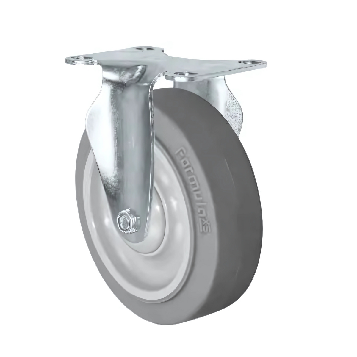 5" x 1-1/4" Gray Non-Marking Rigid Caster with Ball Bearing - 300 lb Capacity Blickle