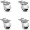PBH20113BC-3ED-4 | Set of 4 Baron 2" Plate Caster | 2" x 1-3/16" Top Plate | 80 lbs Capacity CasterHQ