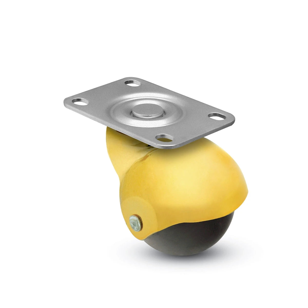 PBH20113MB-3ED - Metalized Brass 2" Plate Caster - 2" x 1-3/16" Top Plate - 80 lbs Capacity CasterHQ