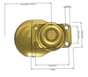 PBH20113WA-3ED-4 | Windsor Antique 2" Plate Caster | 2" x 1-3/16" Top Plate | 320 lbs Capacity per set of 4 CasterHQ