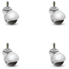 PBH20223BC-3ED-KIT - 2" Spherical Ball Caster Set of 4 - Grip Ring Stem Shepherd