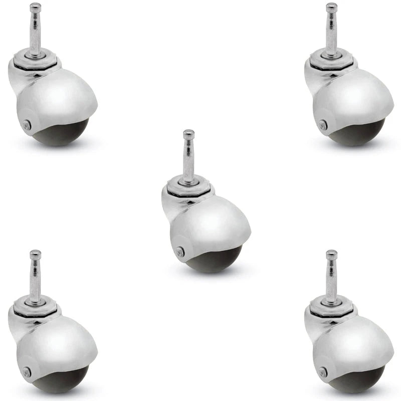 PBH20302BC-3ED-5 - 2" Set of 5 Spherical Ball Caster - Grip Neck Stem - 5/16" x 1-1/2" Shepherd