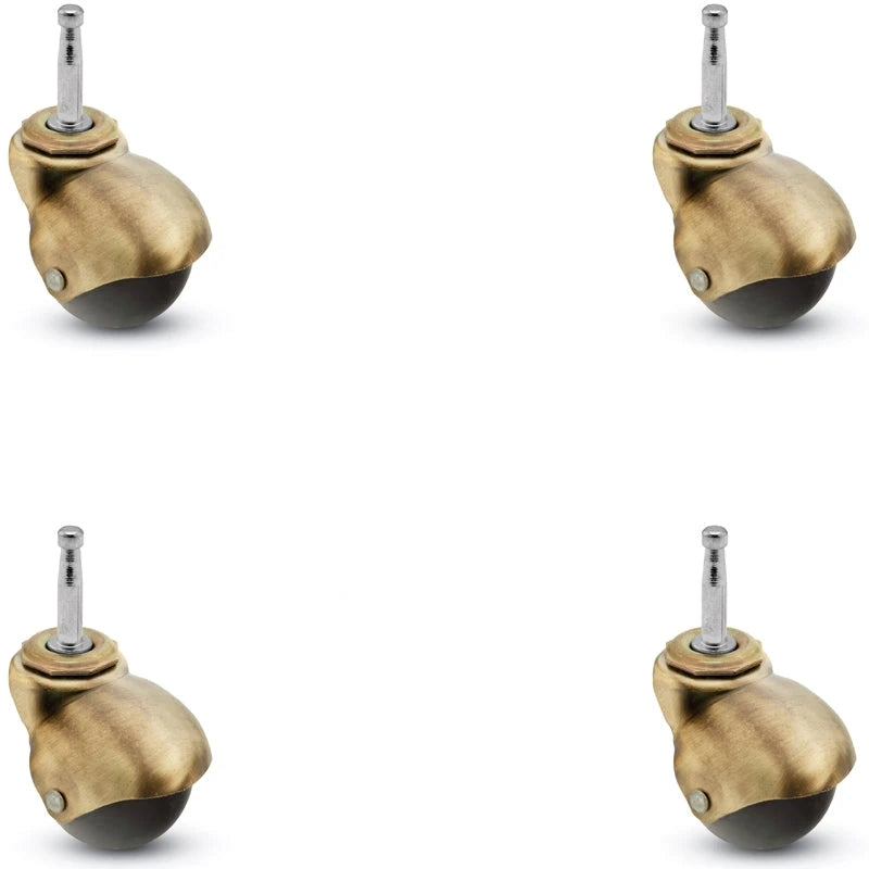 PBH20302WA-3ED-4 | Set of 4 |2" Spherical Ball Caster - Grip Neck Stem - 5/16" x 1-1/2" Shepherd