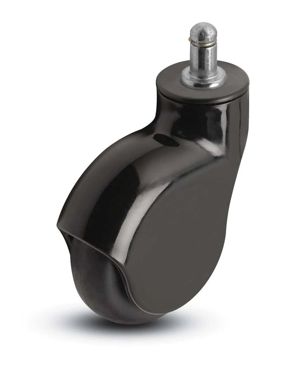Genesis Series | 3" Grip Ring Stem Caster | Black Nylon Body | 110 lbs Capacity LOGO
