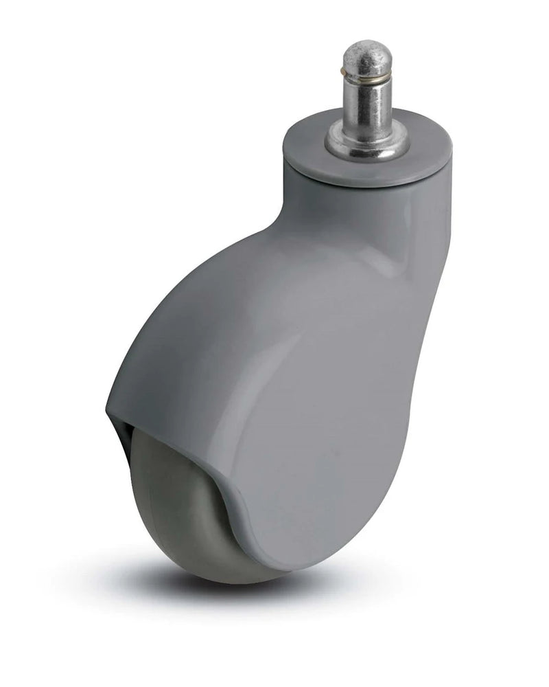 Genesis Series | 3" Grip Ring Stem Caster | Gray Nylon Body | 110 lbs Capacity LOGO