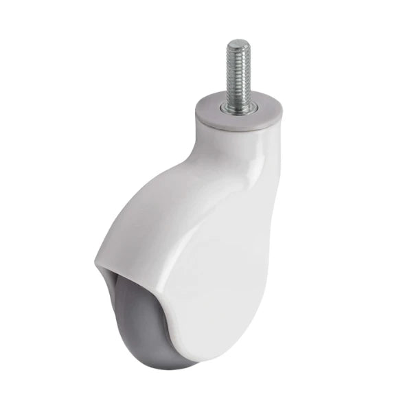 Faultless Medical 3" x 1" Monotech Rubber Swivel Caster - 1/2"-13 x 1-1/2" Threaded Stem, 110 lbs Capacity | SKU: PGE30748WH-MNT33(GG) Faultless