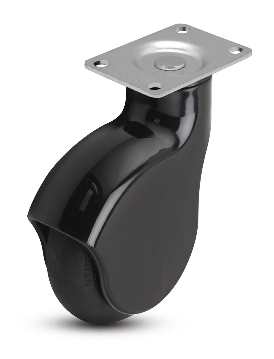 Genesis Series | 4" x 1-1/4" Swivel Caster | Black Nylon Body | 225 lbs Capacity LOGO
