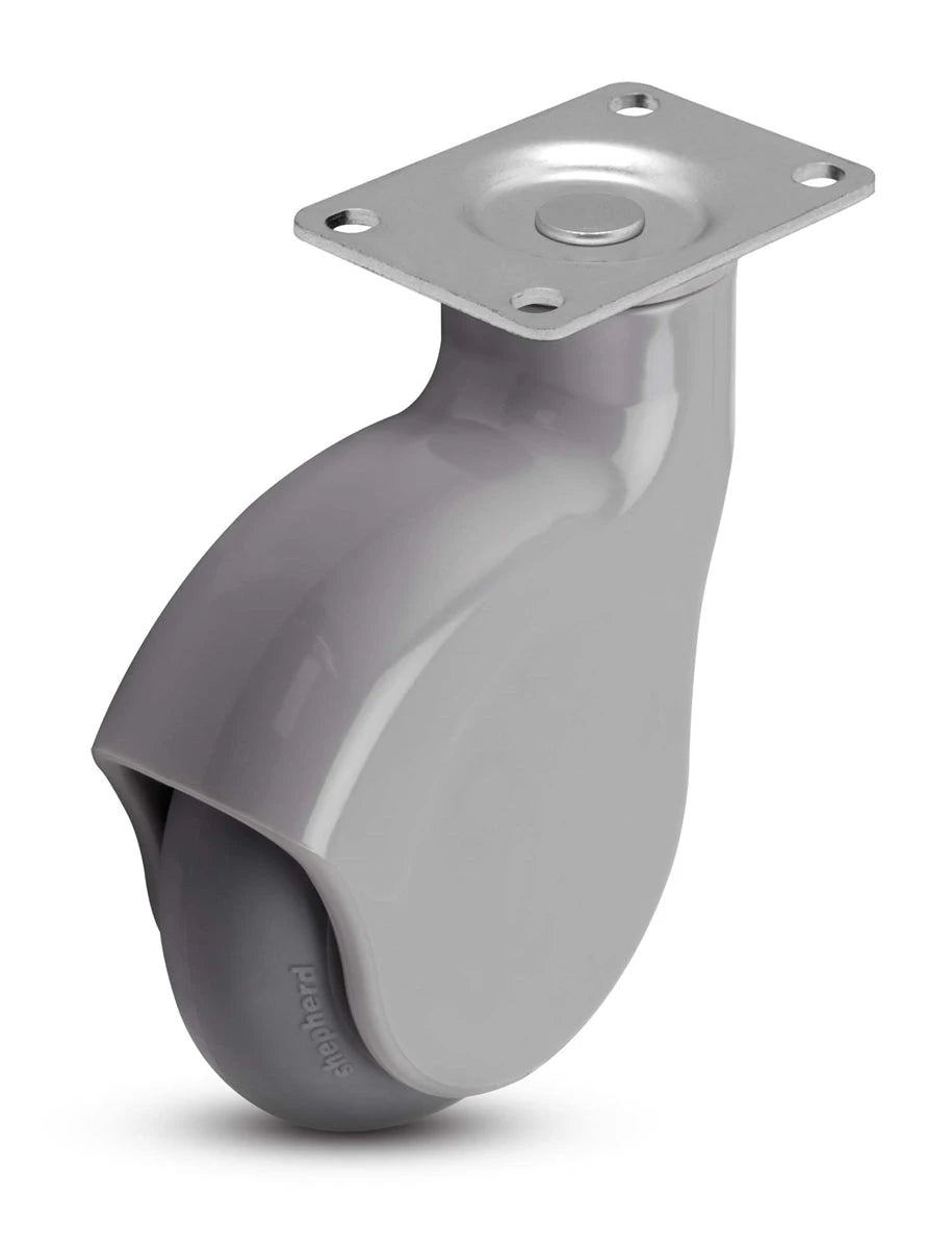 Genesis Series | 4" x 1-1/4" Swivel Caster | Gray Nylon Body | 225 lbs Capacity LOGO