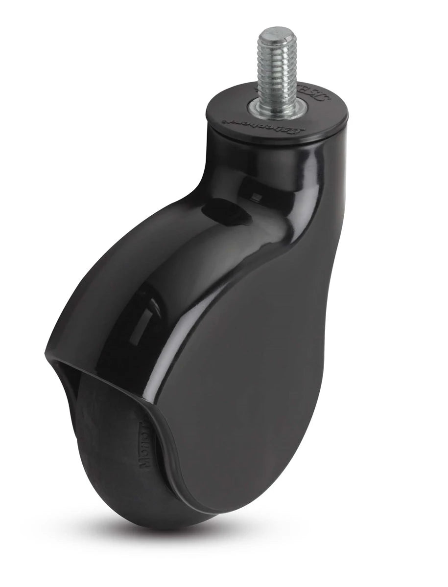 Genesis Series | 4" Threaded Stem Caster | Black Nylon Body | 225 lbs Capacity LOGO