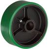 6 Inch x 2 Inch Green Polyurethane on Cast Iron Core Wheel - 1200 lbs Capacity | Heavy Duty