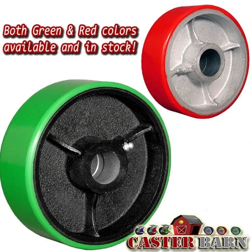 8 Inch x 2 Inch Polyurethane on Cast Iron Core Wheel - 1400 lbs Capacity | Heavy Duty CasterHQ