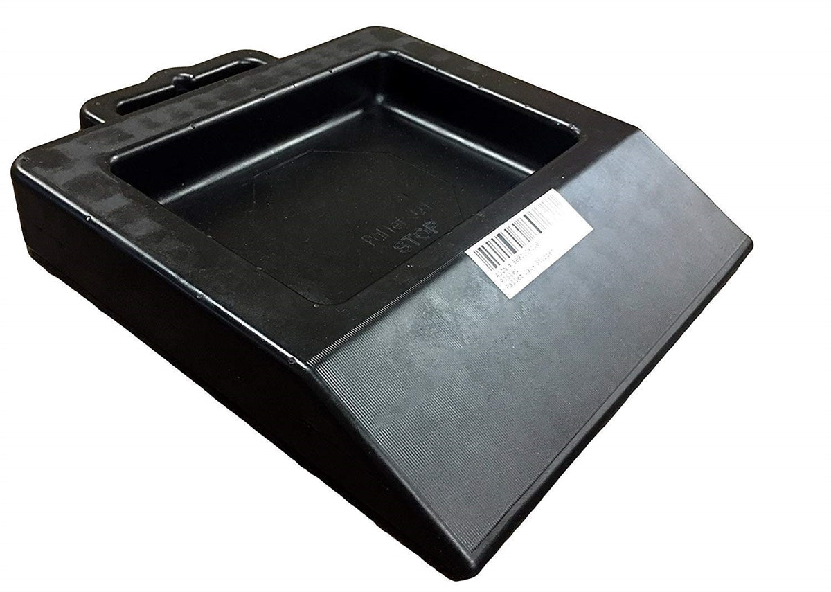 Pallet Jack Stop - 12'' x 14'' x 2'' - U.S. Patent Super Grip Design - High Grade Non-Slip Rubber CasterHQ