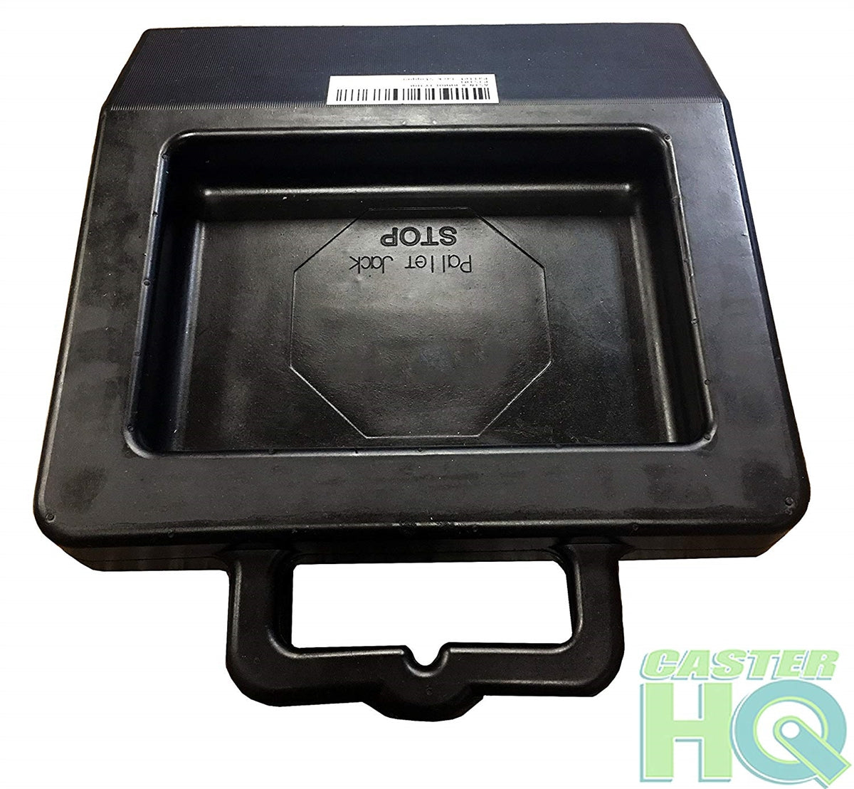 Pallet Jack Stop - 12'' x 14'' x 2'' - U.S. Patent Super Grip Design - High Grade Non-Slip Rubber CasterHQ