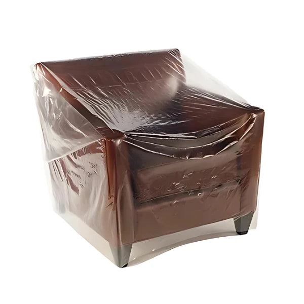 80" x 52" x 3 Mil Poly Bag Chair Cover for Indoor and Outdoor Protection - PL1104 American-Moving-Supplies