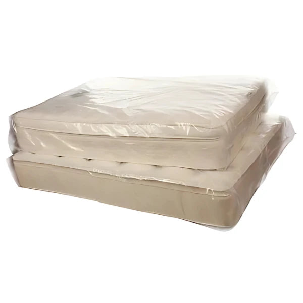63" x 15" x 95" Vented 3 Mil Poly Bag for Queen Mattress Protection - Durable and Moisture-Controlled Storage Solution - PL1120 American-Moving-Supplies