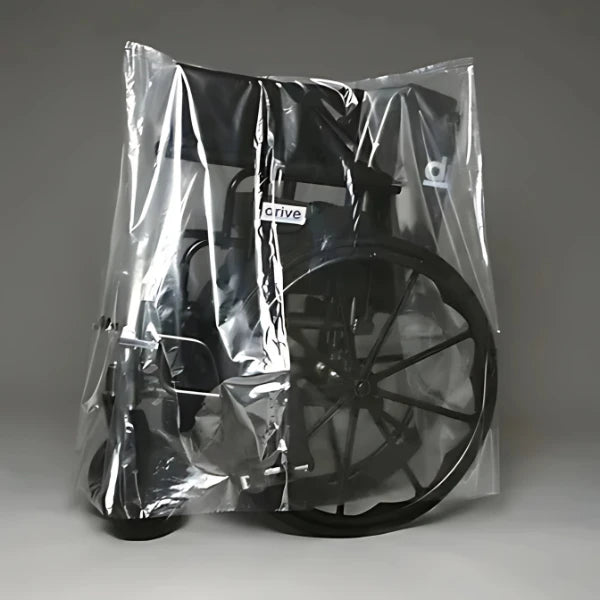 50" x 45" x 1 Mil Polyethylene Dining Chair and Wheelchair Cover - Durable, Clear Protection for Homes and Healthcare Facilities - PL1125 American-Moving-Supplies