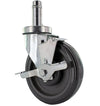 Universal Steel Wire Post Shelving Caster | 5" Polyurethane Wheel | Grip Ring Stem CasterHQ