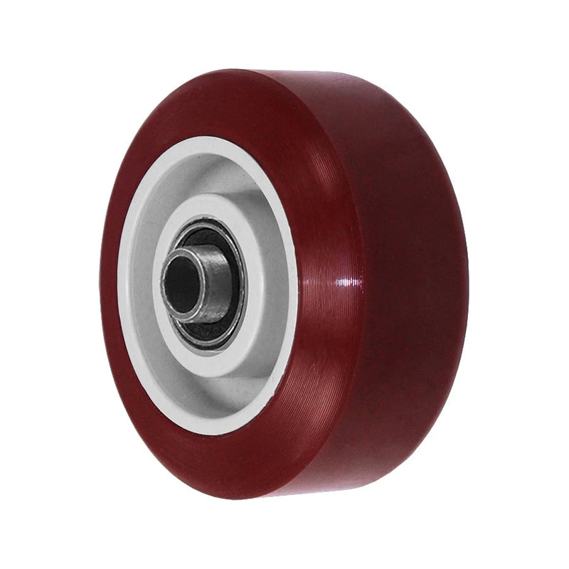 3-1/2" x 1-1/4" Maroon Polyurethane Wheel for Casters or Equipment 300 lbs Capacity CasterHQ