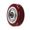 4" x 1-1/4" Maroon Polyolefin Polyurethane Wheel – 325 lb | CasterHQ