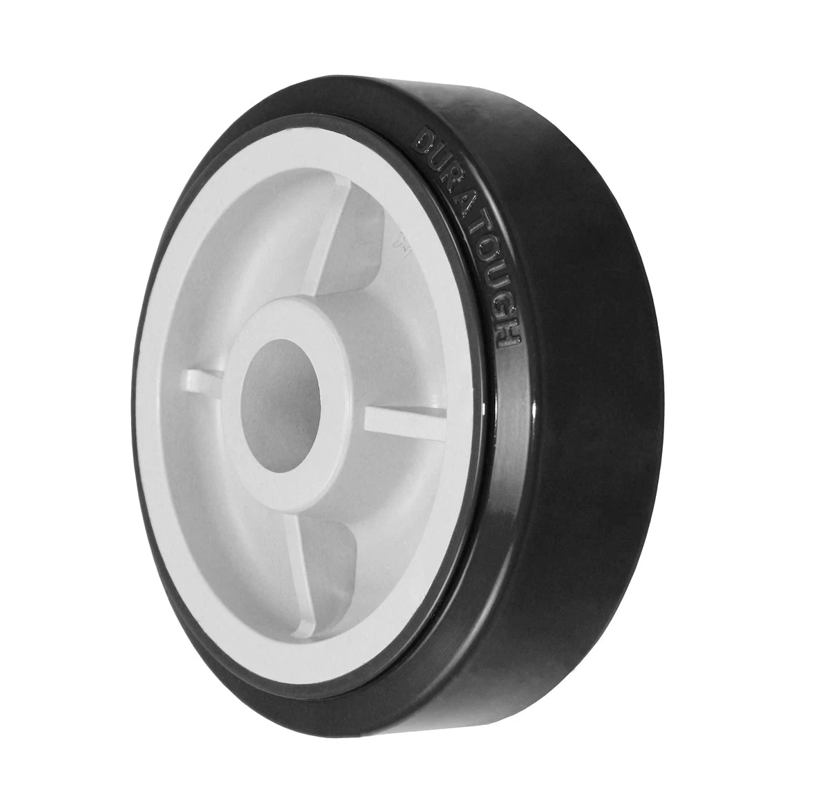 6" x 2" Black Premium Polyurethane on Polyolefin Core - 900 lbs Cap CasterHQ