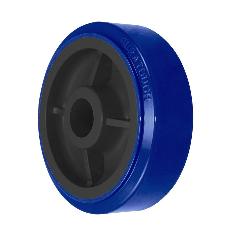 6" x 2" Blue Premium Polyurethane on Polyolefin Core - 900 lbs Cap CasterHQ