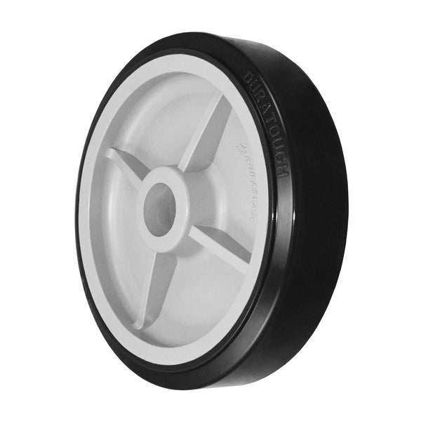 8" x 2" Black Premium Polyurethane on Polyolefin Core - 1,000 lbs Cap CasterHQ