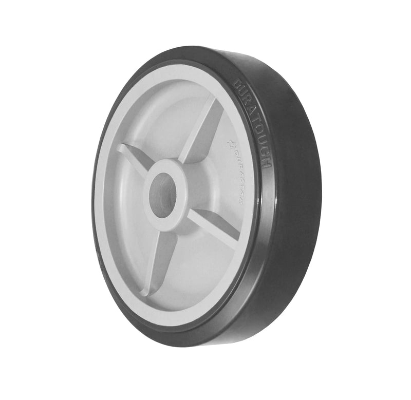 8" x 2" Gray Premium Polyurethane on Polyolefin Core - 1,000 lbs Cap CasterHQ