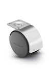 Pacer Hooded Plate Caster| 1-1/2" x 1-1/2" Top Plate | Bright Chrome Hooded Design shepherd