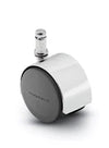 Pacer Hooded Chair Caster - 60mm Diameter - 7/16" x 7/8" Grip Ring Stem - 100 lbs Capacity - Nylon Wheels shepherd