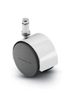 Pacer Hooded Chair Caster - 60mm Diameter - 7/16" x 7/8" Grip Ring Stem - 100 lbs Capacity - Nylon Wheels shepherd