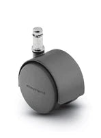Pacer Hooded Chair Caster - 60mm Diameter - 7/16" x 7/8" Grip Ring Stem - 100 lbs Capacity - Nylon Wheels shepherd