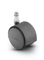 Pacer Hooded Chair Caster - 60mm Diameter - 7/16" x 7/8" Grip Ring Stem - 100 lbs Capacity - Nylon Wheels - CasterHQ