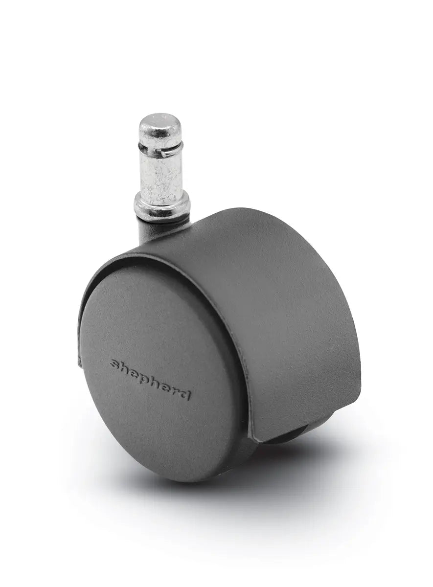 Pacer Hooded Chair Caster - 50mm Diameter - 7/16" x 7/8" Grip Ring Stem