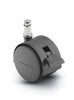 Pacer Hooded Chair Caster w/Brake - 50mm Diameter - 7/16