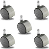 Pacer Hooded Chair Caster Set of 5 - 50mm Diameter - 7/16