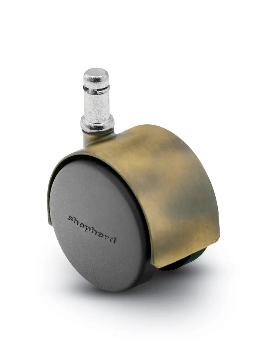 Pacer Hooded Chair Caster - 60mm Diameter - 7/16" x 7/8" Grip Ring Stem