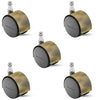 PPA50223WA - Pacer Hooded Chair Caster Set of 5 - 50mm Diameter - 7/16