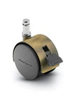 PPA50222WA-B  - Pacer Hooded Chair Caster w/Brake - 50mm Diameter - 3/8" x 1" Grip Ring Stem - 75 lbs Capacity - Nylon Wheels shepherd