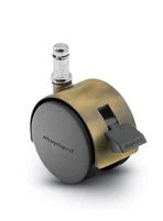 PPA50222WA-B  - Pacer Hooded Chair Caster w/Brake - 50mm Diameter - 3/8" x 1" Grip Ring Stem - 75 lbs Capacity - Nylon Wheels shepherd