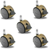 PPA50223WA - Pacer Hooded Locking Chair Caster Set of 5 - 50mm Diameter - 7/16" x 7/8" Grip Ring Stem - 75 lbs Capacity - Nylon Wheels shepherd