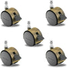 PPA50223WA - Pacer Hooded Locking Chair Caster Set of 5 - 50mm Diameter - 7/16