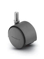 PPA50828FB - Pacer Hooded Stem Caster - 50mm Diameter - 1/4" x 5/8" Threaded Stem - 75 lbs Capacity - Nylon Wheels shepherd